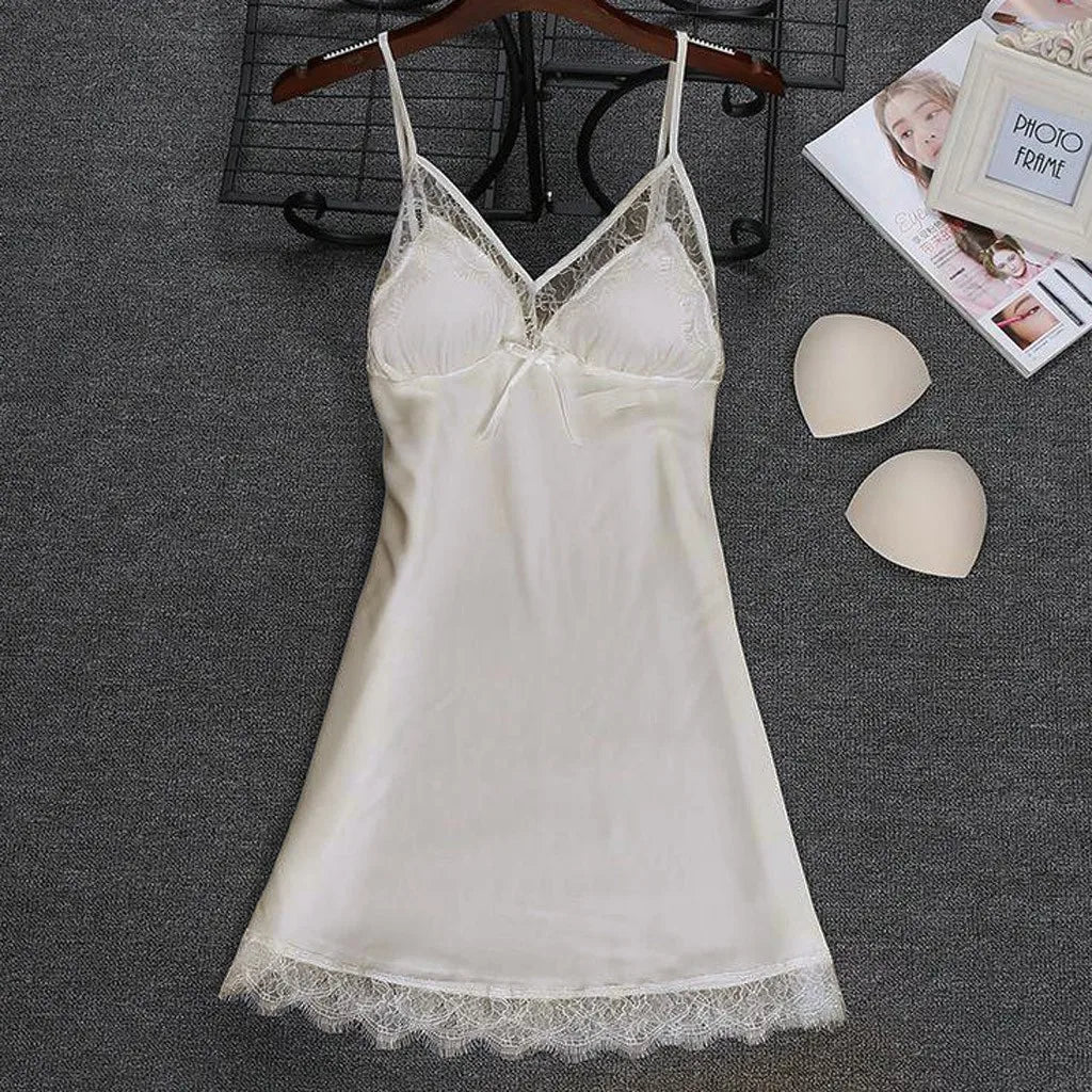 Women's Sexy Lace Nightgown Nightdress Two-Piece Set   Home Pajamas