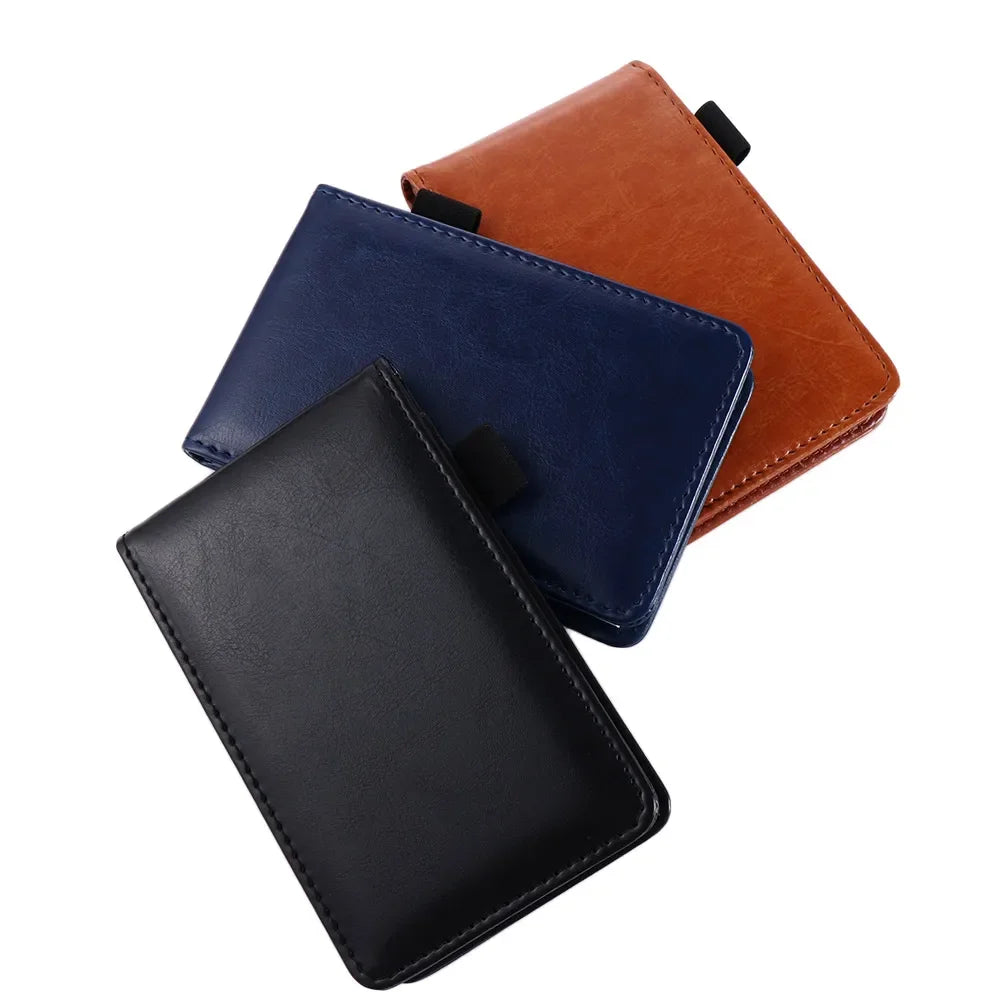 Leather Cover Pocket Planner  Notebook Small Notepad  Memos Office Stationery