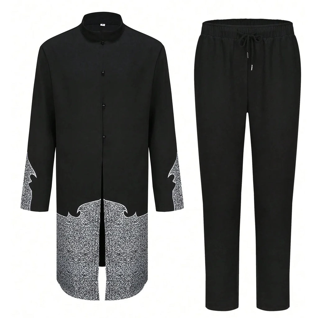 2Pc Luxury African Traditional Men's Clothing Elegant Full Suits Male Pant Sets To Dress Native Outfit
