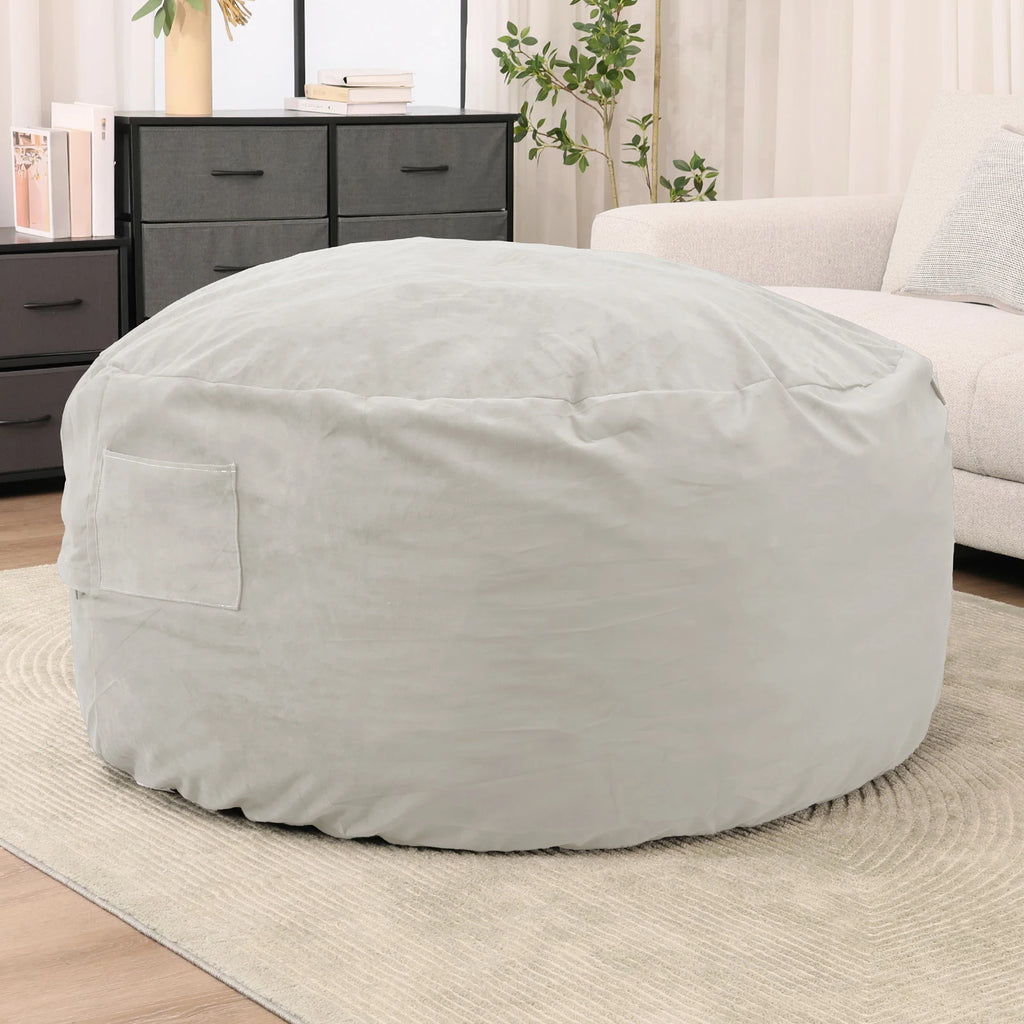 Bean Bag Chair Foam Filled Couch with Removable Cover Living Room Furniture
