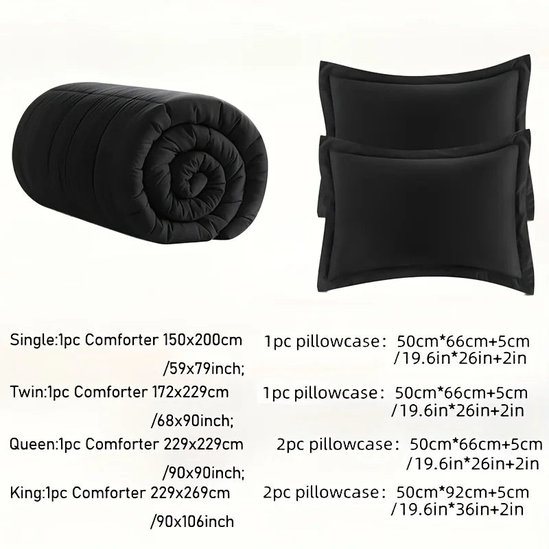 Full Size Bed Comforter Set  All Seasons Bedding with 2/3 pcs,1 Comforter, 1/2 Pillow Shams