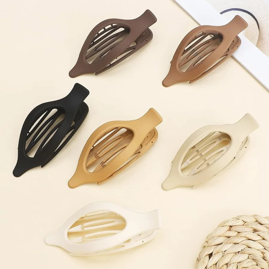 6 pcs Flat Hair Clips for Women Brown Ideal for Everyday Hairstyling Secure Hold Stylish