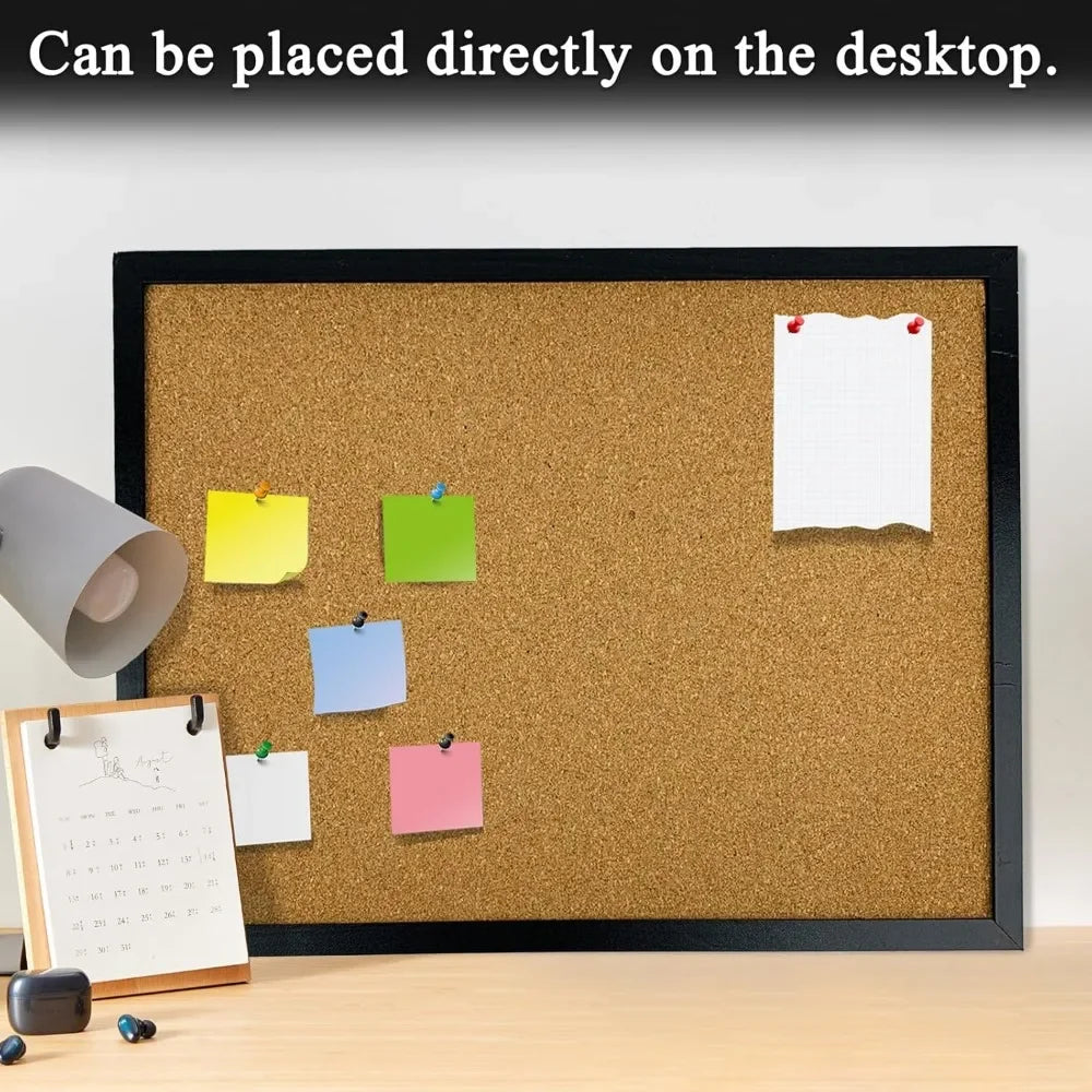 Bulletin Board, with Oak Wood Finish Frame, for Wall Office Home and School