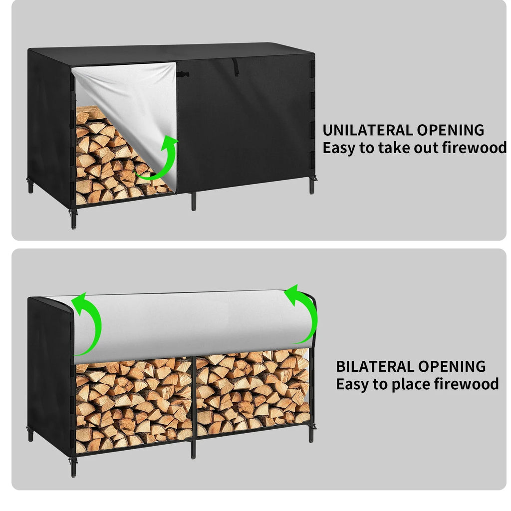 Outdoor Firewood Rack Cover  Waterproof Wood Log Storage