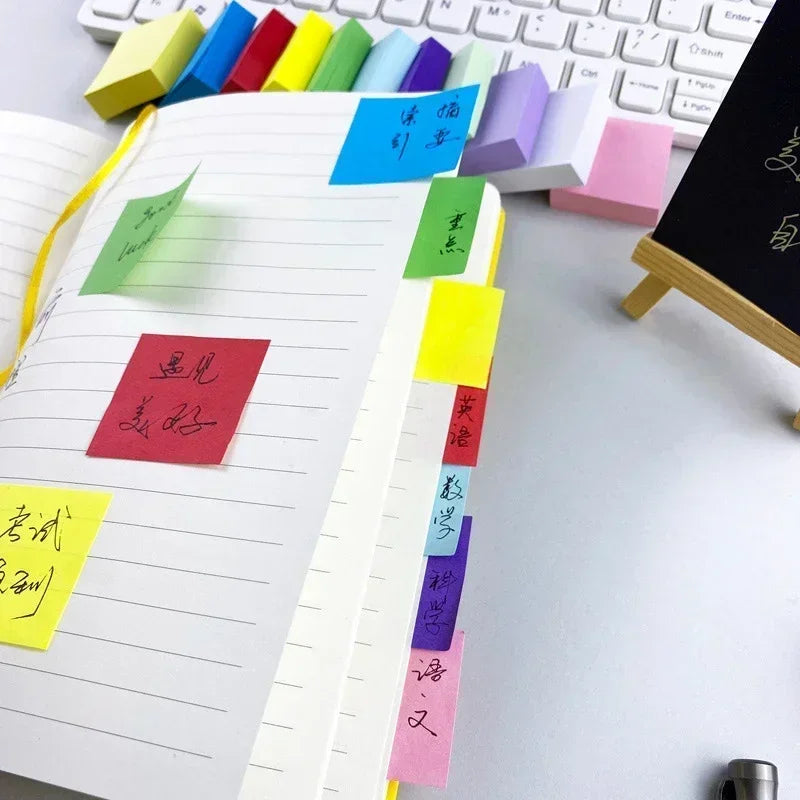 Color Sticky Note Pads Planner Stickers Notepad Memo Pad for School Office Supplies