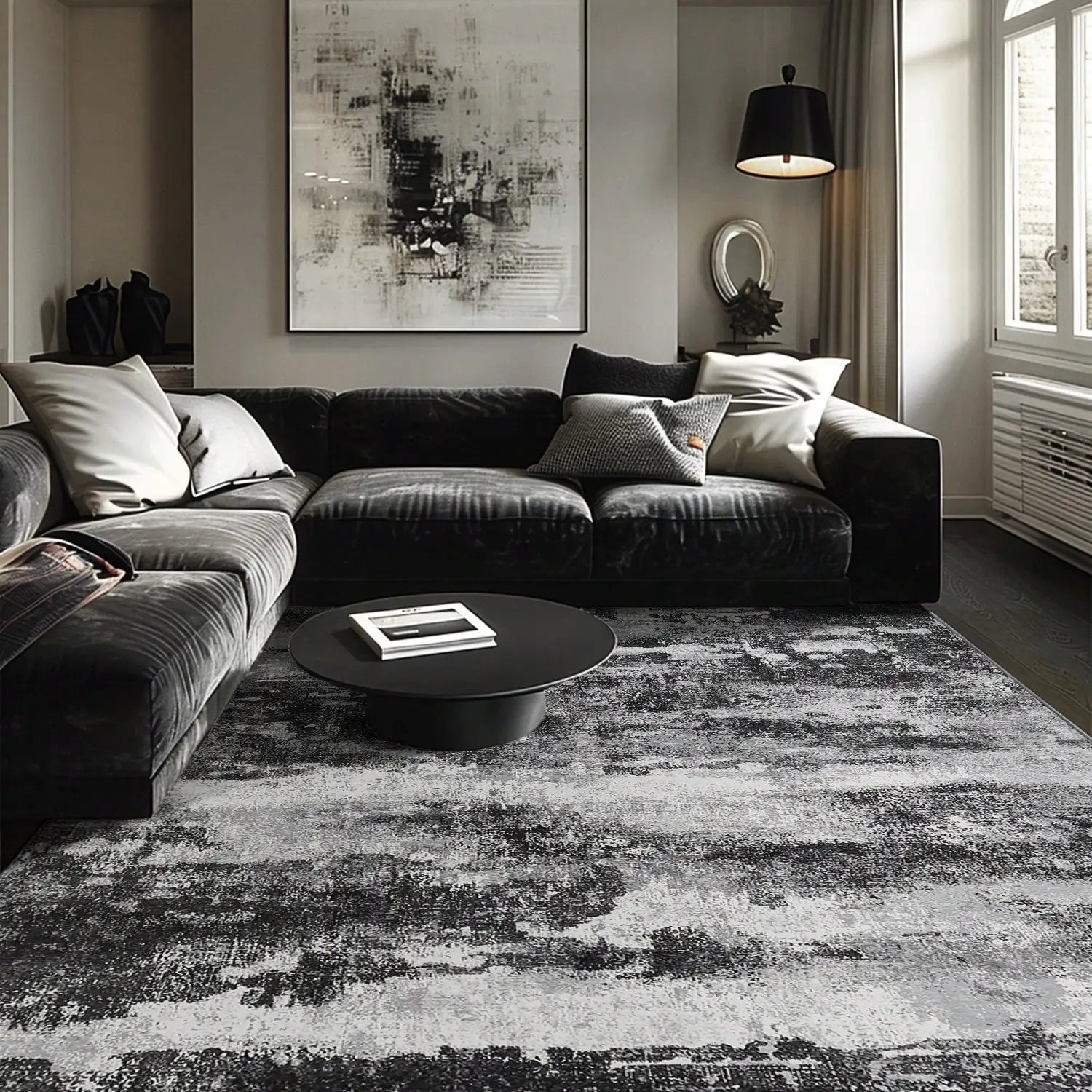 Area Rugs For Living Room Bedroom Machine Washable Modern Abstract Soft Large Rugs  Floor Carpet For Dining Room