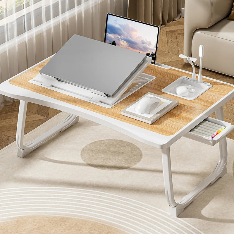 Foldable laptop desk, desktop lifting laptop rack, reading laptop desk, home breakfast tray office desk,