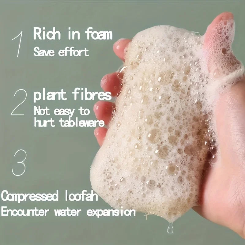 10pcs Loofah Sponges  Body Scrubber | Bamboo Fiber Shower Pads for Gentle Cleansing |