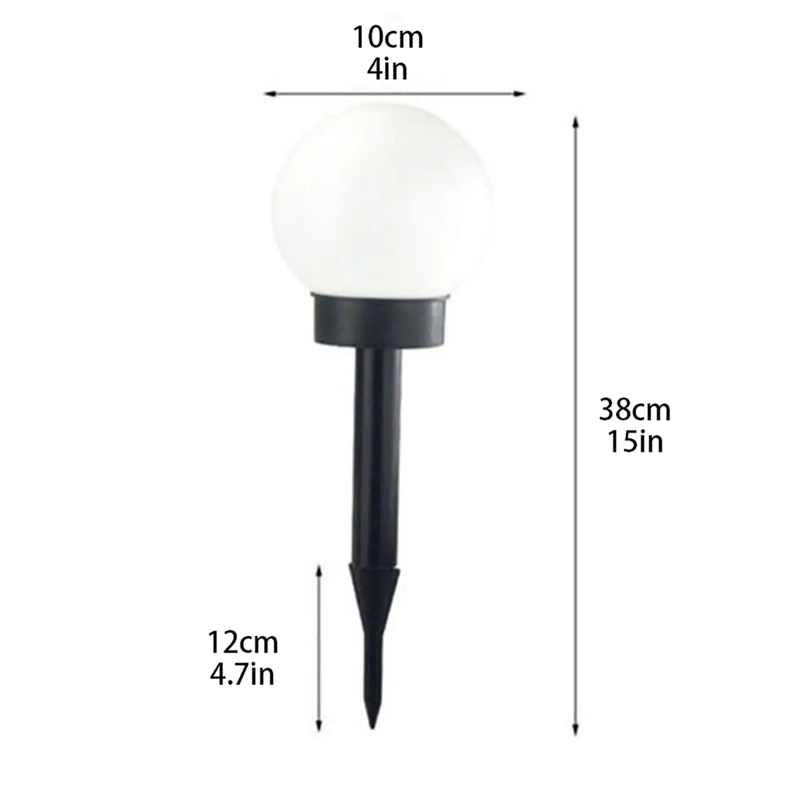 12Pcs Solar Powered Garden Light Waterproof Ground Plug In Spherical Bulb Lawn Lights