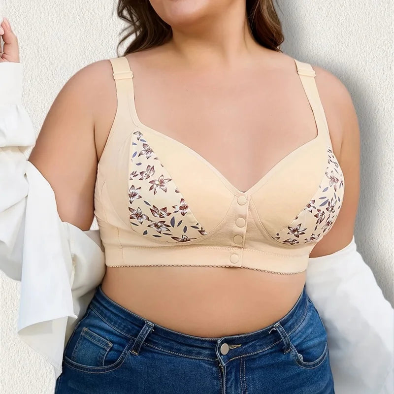 Wire-Free Bras Luxurious Gravity Lift, Closed Double-Breasted Front Placket