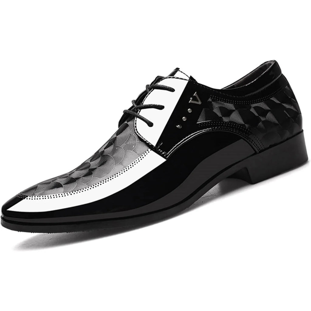 Men's Oxford Shoes Pattern Formal Business Dress Shoes Lace up Italy Modern