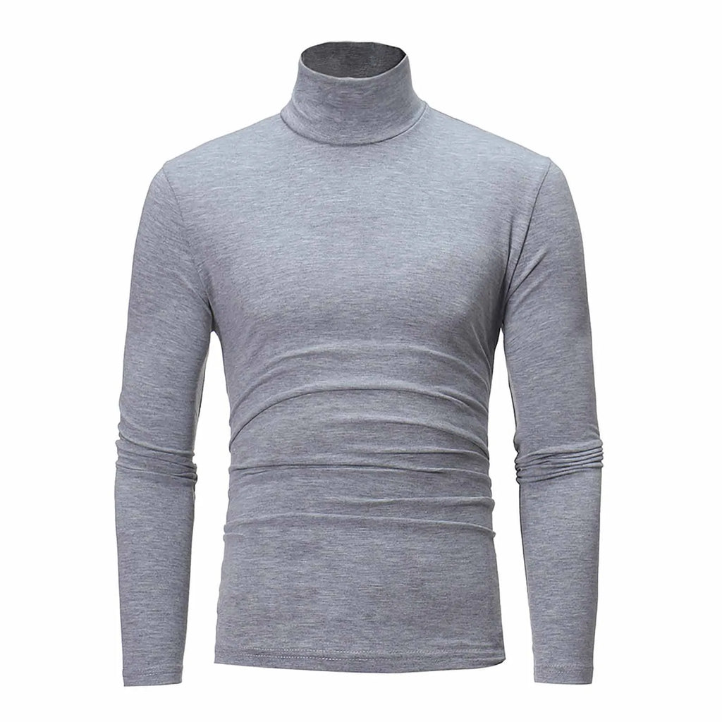 Basic Turtleneck High Collar Pullover Male Autumn Spring