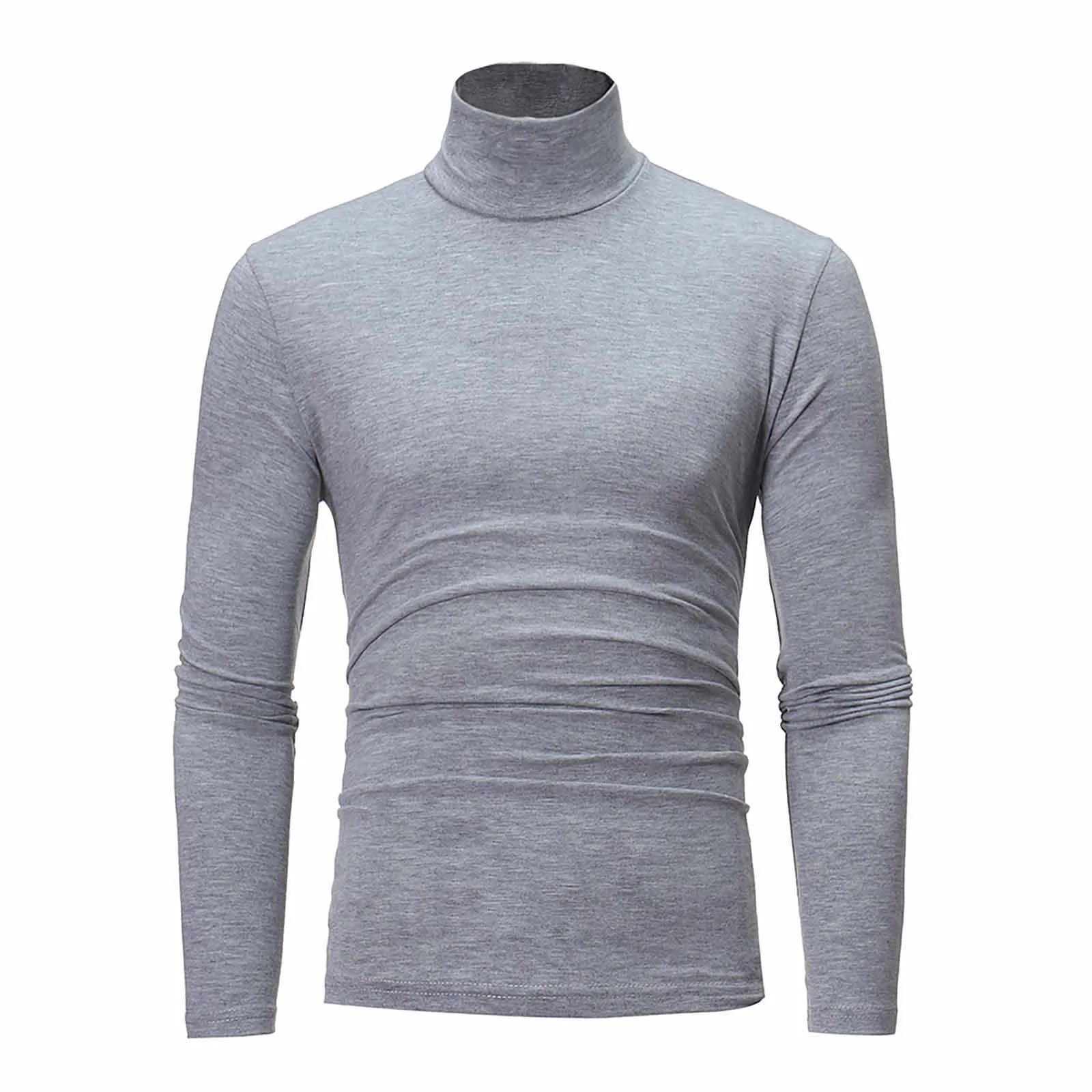Basic Turtleneck High Collar Pullover Male Autumn Spring