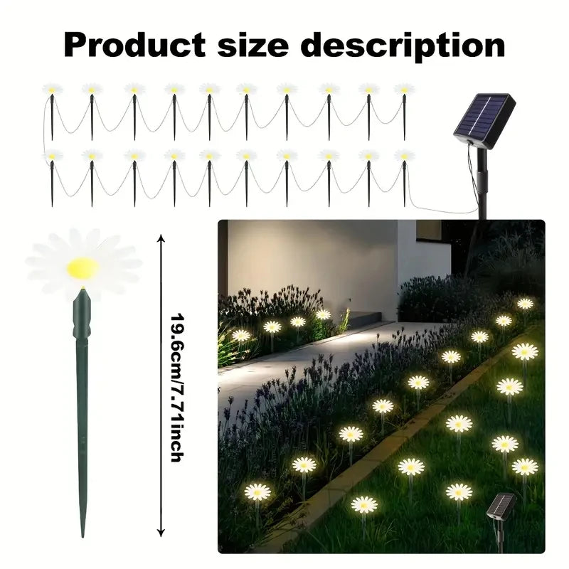 Solar Outdoor Garden Lawn Pilot Light Waterproof Courtyard Flower Path Light String for , Christmas Lights, Christmas Ornaments, Home Decorations