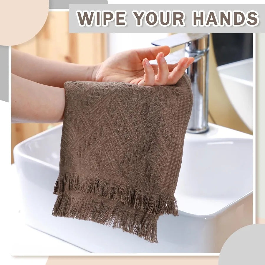 4 Pack  Bathroom Hand Towel Cotton Decorative  Kitchen Hand Towel  Bathroom  Set