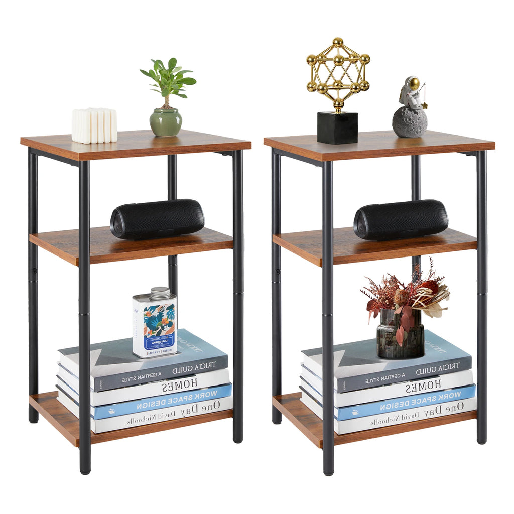 End Table Side Tables with Adjustable Feet Small Nightstand for Bedroom Living Room Office