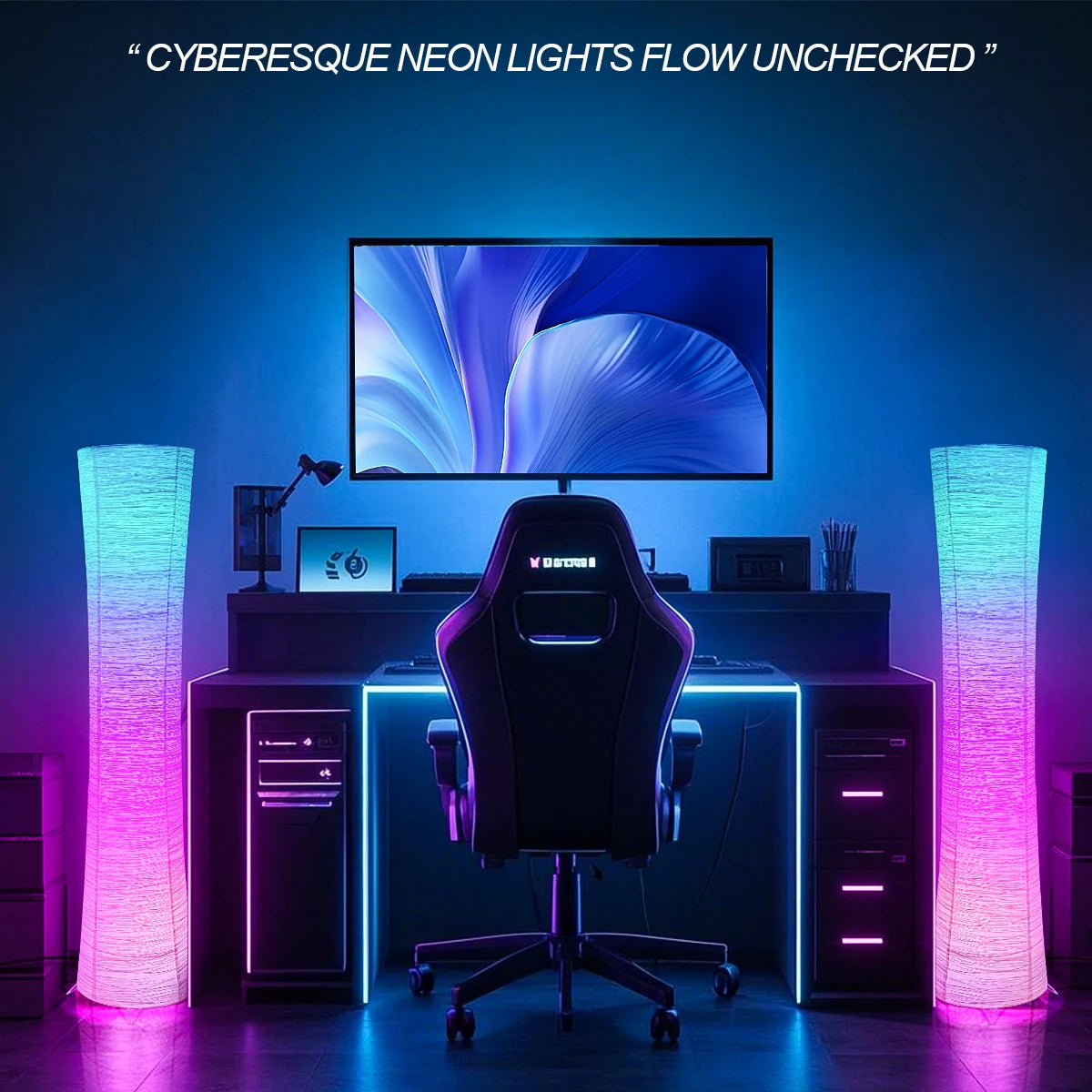 lamp, RGB color-changing LED smart lamp, remote control, suitable for living room, bedroom