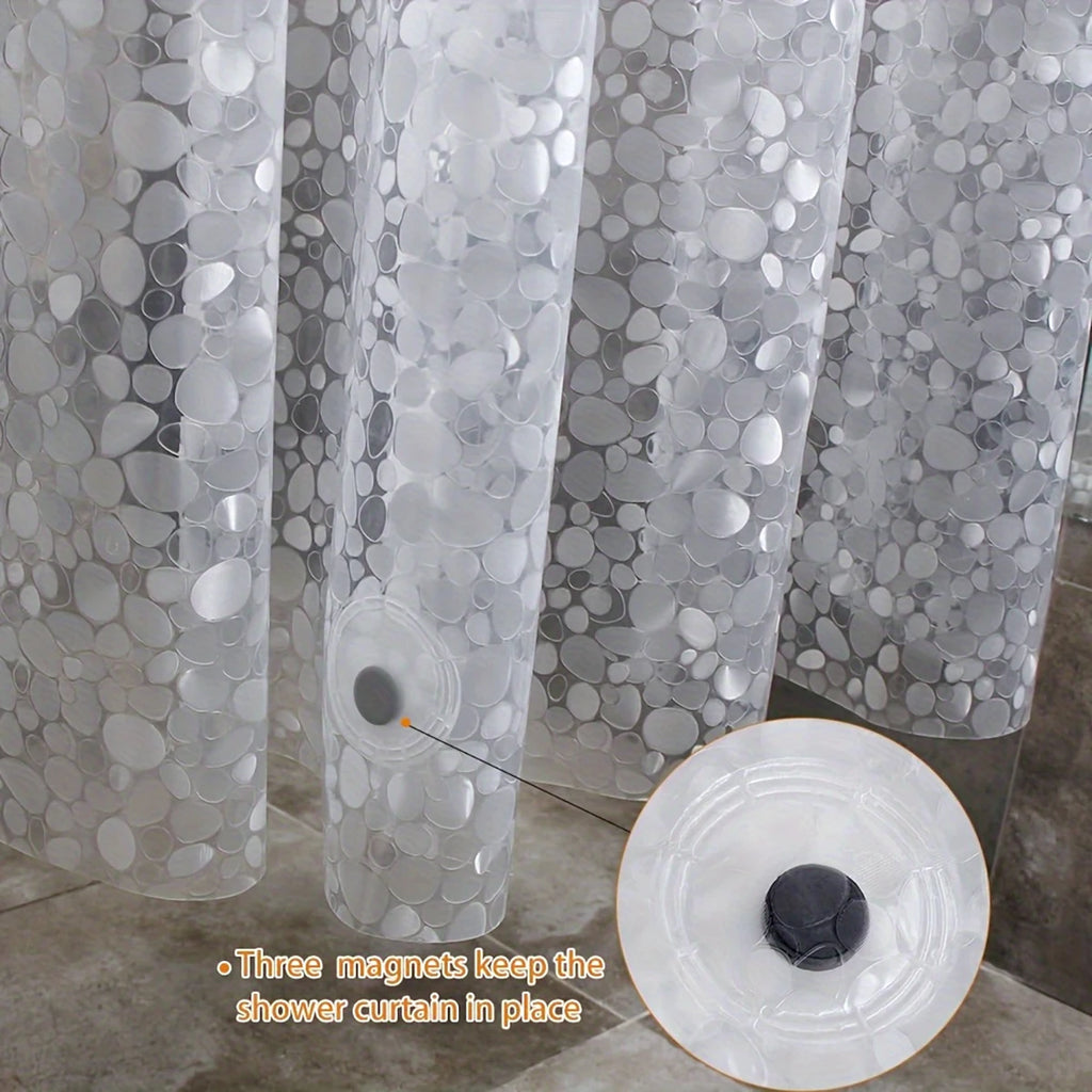 Shower Curtain Liner Material with Magnets, Shower Stalls & Bathtubs