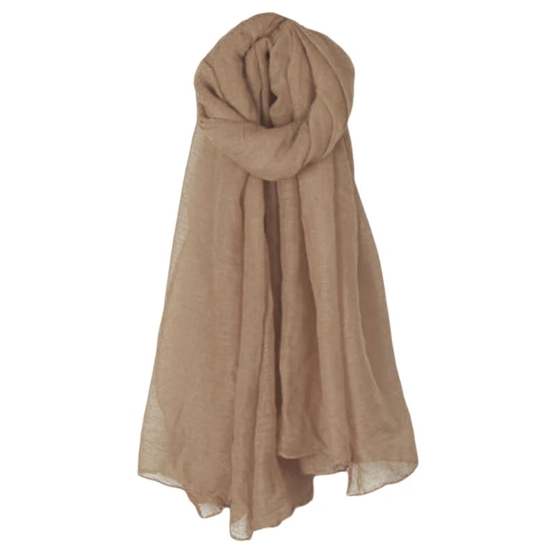 Women Long Scarf Wrap Scarves Cotton   Elegant