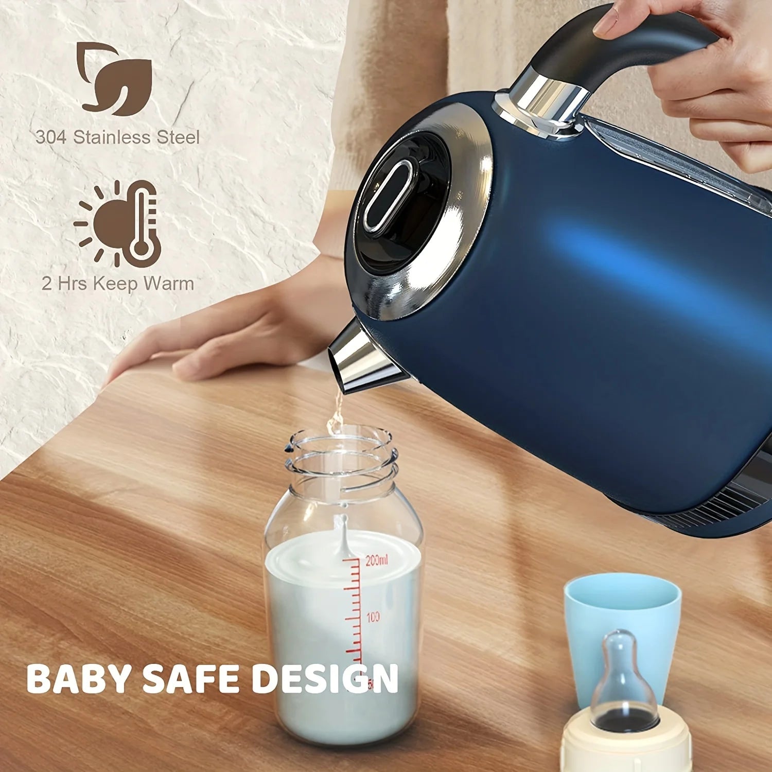 Electric Kettle, Temperature Control With 7 Heat Settings , Kitchen and home