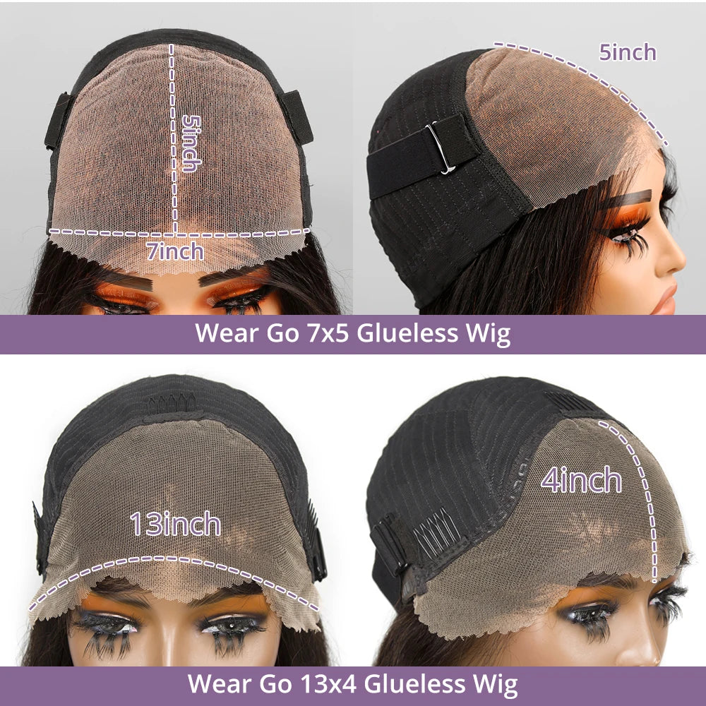 Body Wave  Wig Human Hair Brazilian Ready To Wear 7x5 Lace Frontal Wig