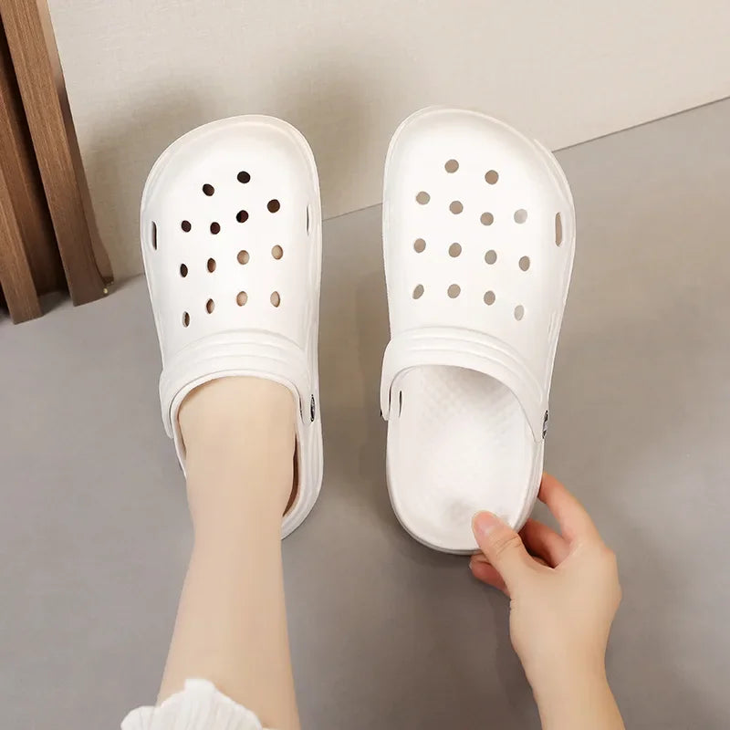 Men's Summer Outdoor Wear Half-Covered Heel Garden Beach Shoes Couple's Clog Shoes