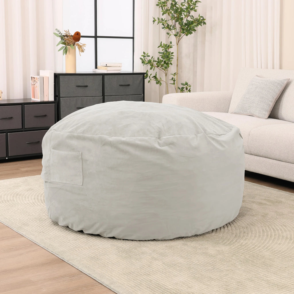 Bean Bag Chair Foam Filled Couch with Removable Cover Living Room Furniture