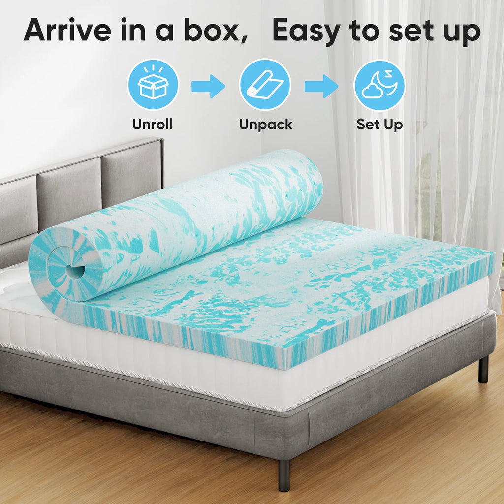 l Memory Foam Mattress Topper Full Size  Bedroom Furniture