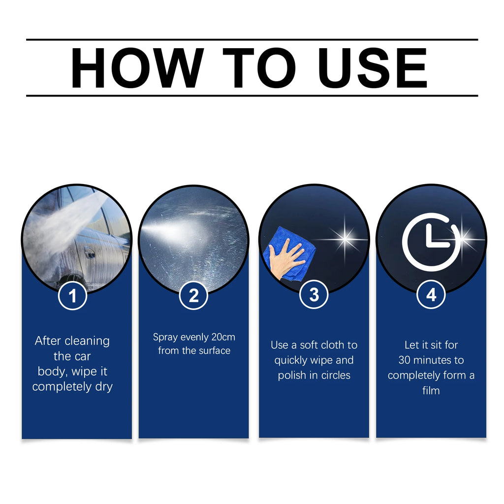 Car Coating Spray Car Paint Coating Spray Cleaning and Maintenance Gloss Antifouling and Dirt Resistant Car Care