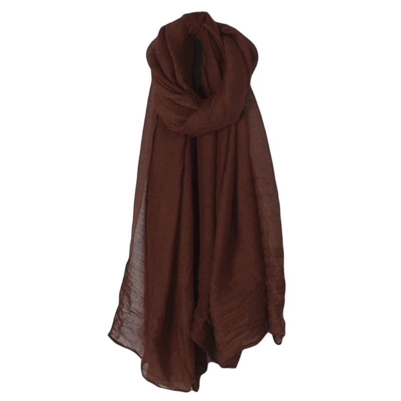 Women Long Scarf Wrap Scarves Cotton   Elegant