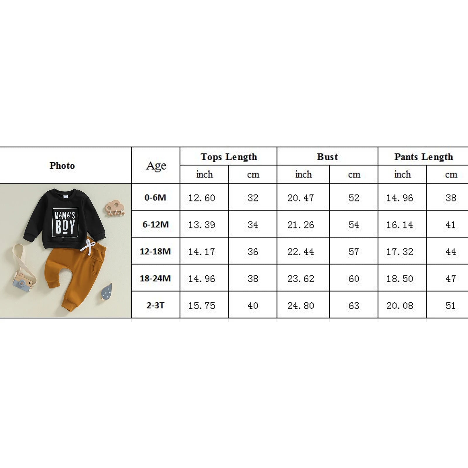 Toddler  Fall Winter Clothes Mamas Little Boy Outfit Letter Long Sleeve Sweatshirts  Jogger Pants Set