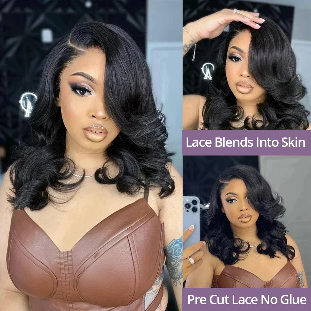 Body Wave  Wig Human Hair Brazilian Ready To Wear 7x5 Lace Frontal Wig