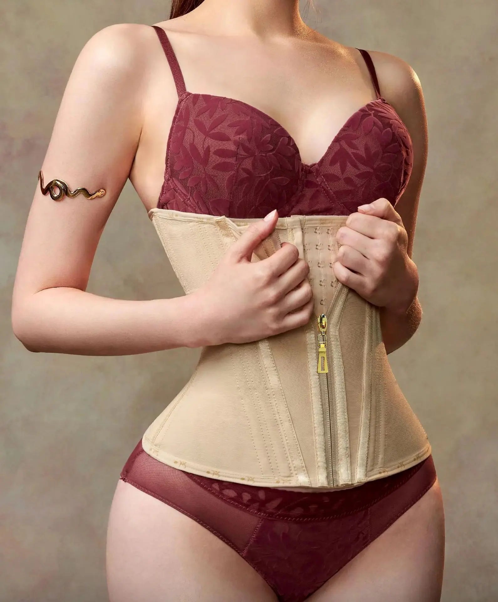 1pc Waist Trainer Belt With Zipper Girdle High Compression Body Shaper Waistband For Women