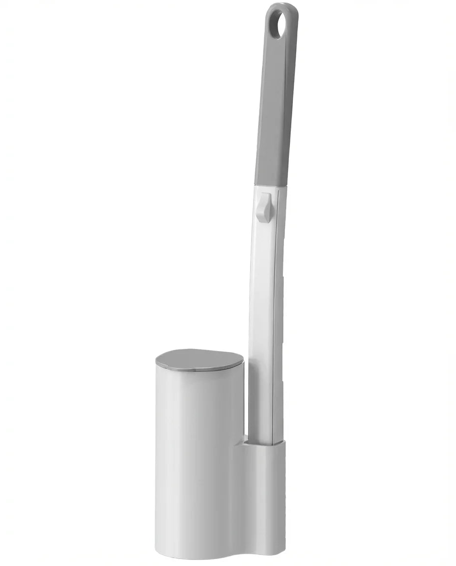 No-Mess Toilet Cleaner Set, Built-in Liquid & 18 Disposable Heads, 40.1cm Holder, Wipe Clean & Sanitize in One Step