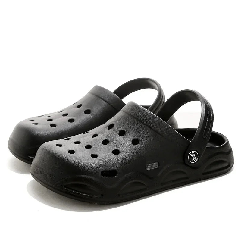 Men's Summer Outdoor Wear Half-Covered Heel Garden Beach Shoes Couple's Clog Shoes