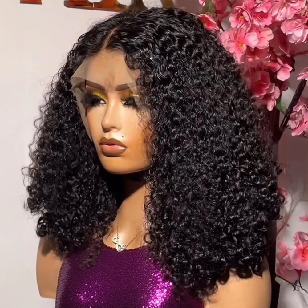 250% Density 13x6 13x4 HD Lace Frontal  Deep Wave Lace Front  Curly Human Hair Wig