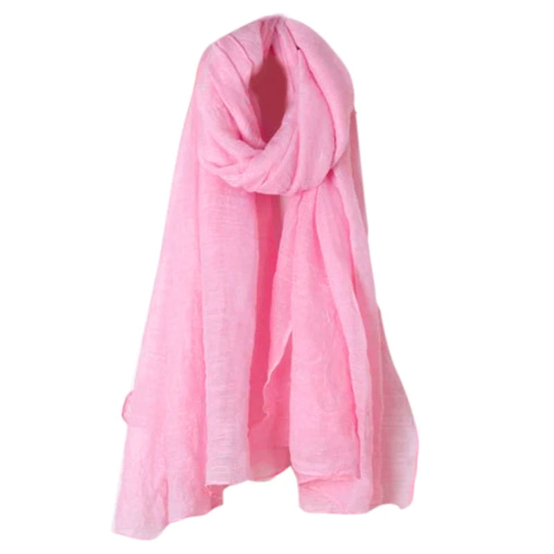 Women Long Scarf Wrap Scarves Cotton   Elegant