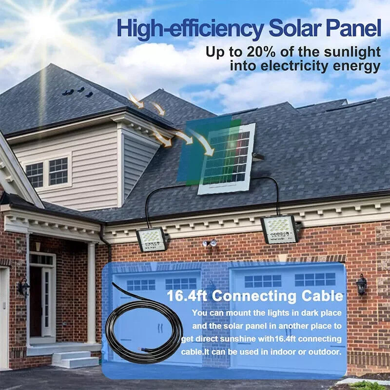 Solar  Outdoor Flood Lamps Waterproof  Lighting Dusk To Dawn Wall Light For Yard Garden