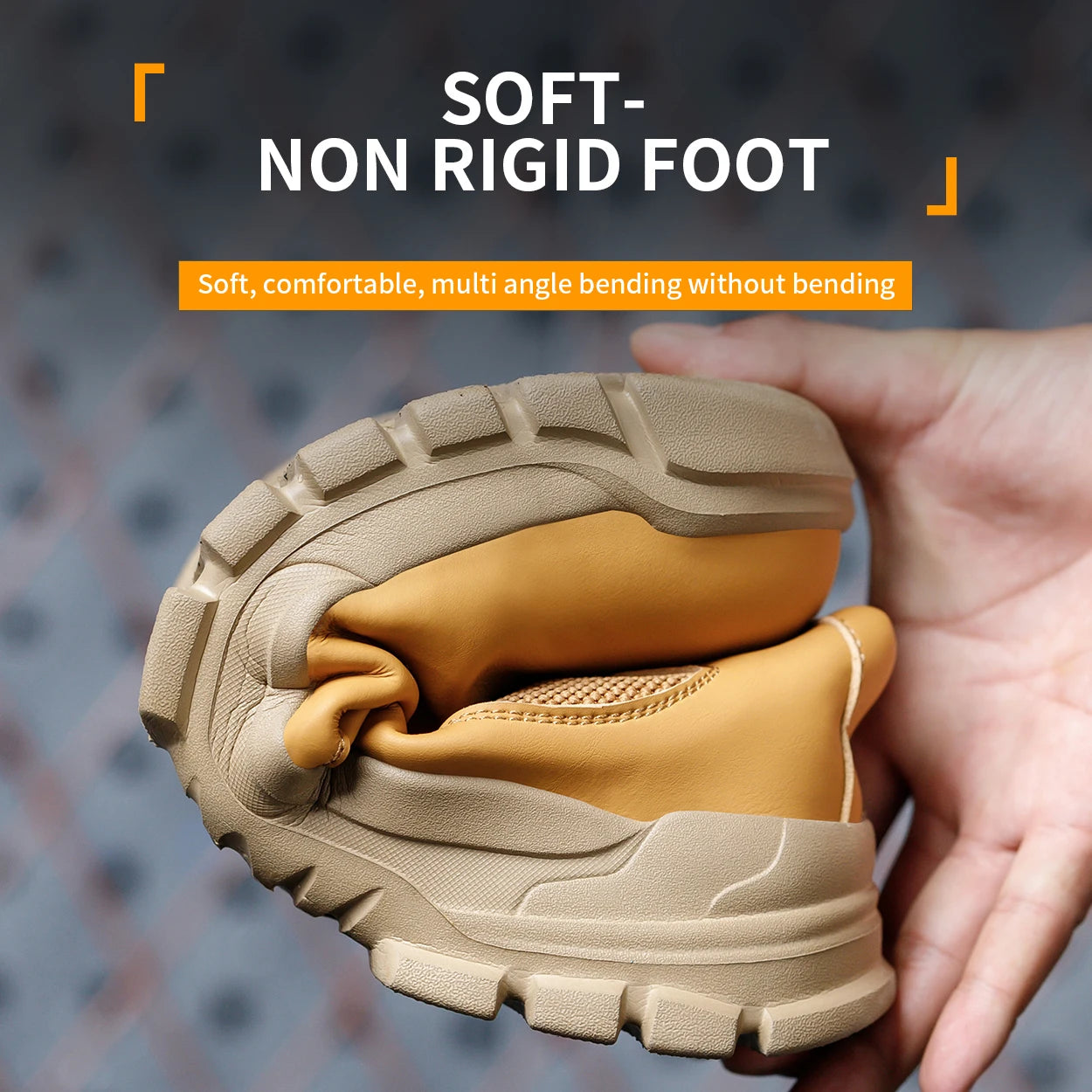 Men's Work Boots Steel Toe Shoes  Anti-Puncture Outdoor  Hiking  Boots