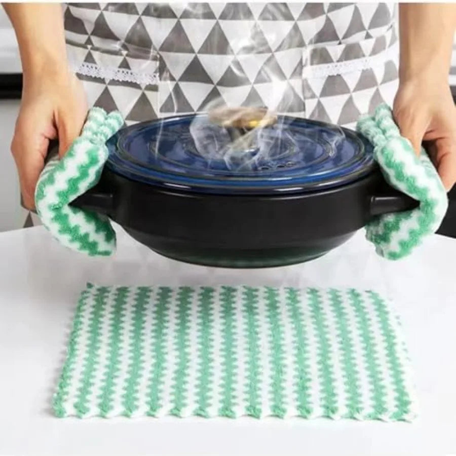 21 Pack Kitchen Towels Dish Towels Absorbent Reusable 10 x 10 Lint Free Cloths