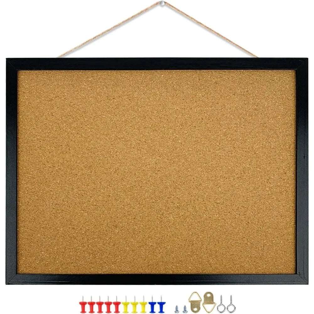 Bulletin Board, with Oak Wood Finish Frame, for Wall Office Home and School