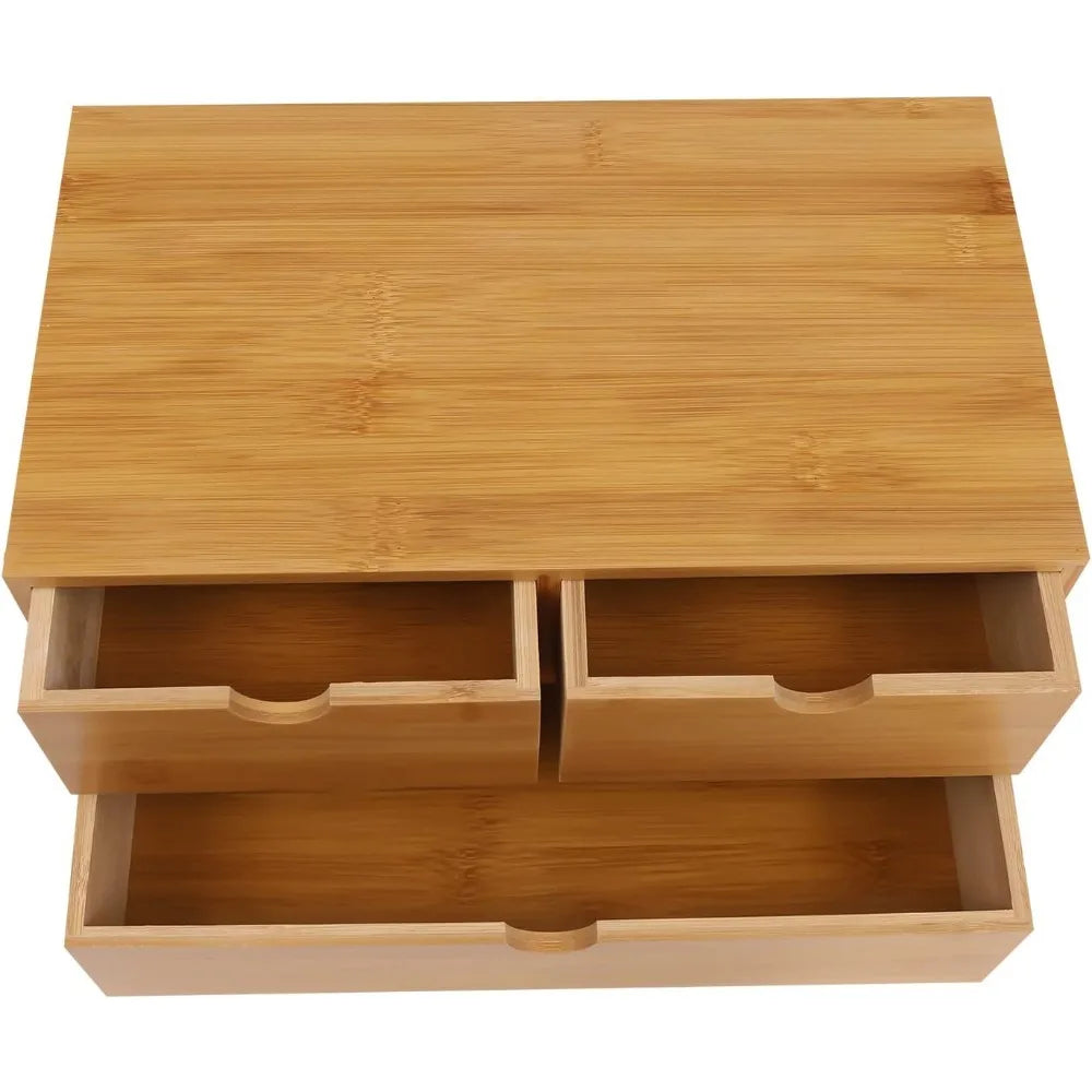 Desk   Letter Tray Drawers   Wood Mini Shelf