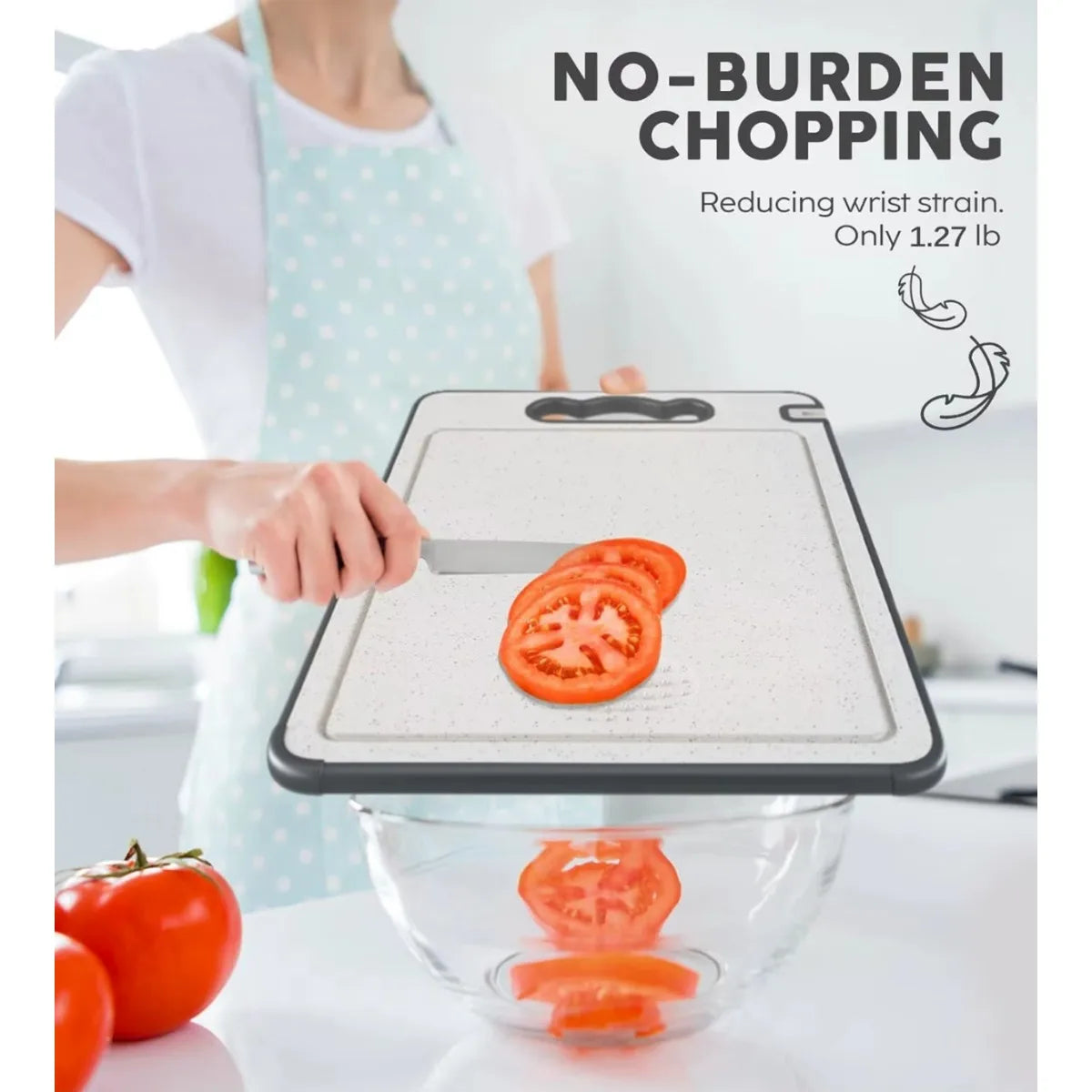 Dishwasher Double Sided Chopping Board – 304 Stainless Steel and Wheat Straw