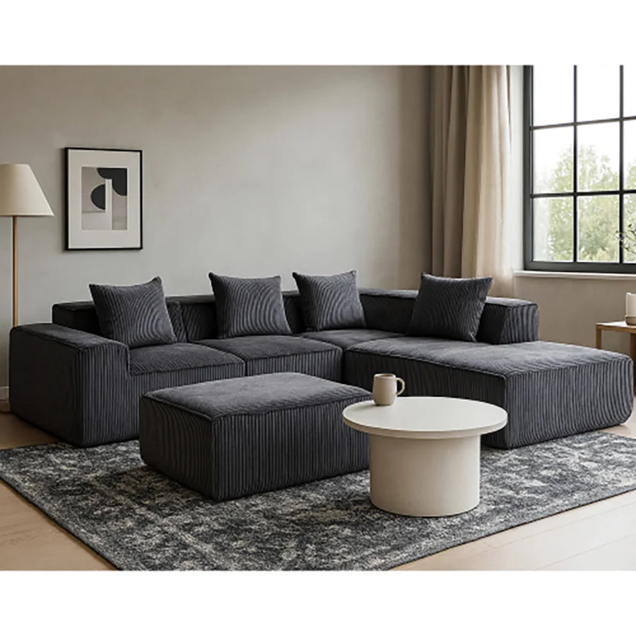 Couch with L-Shape  Modular sleeper Sofa with Deep Seat, for Room