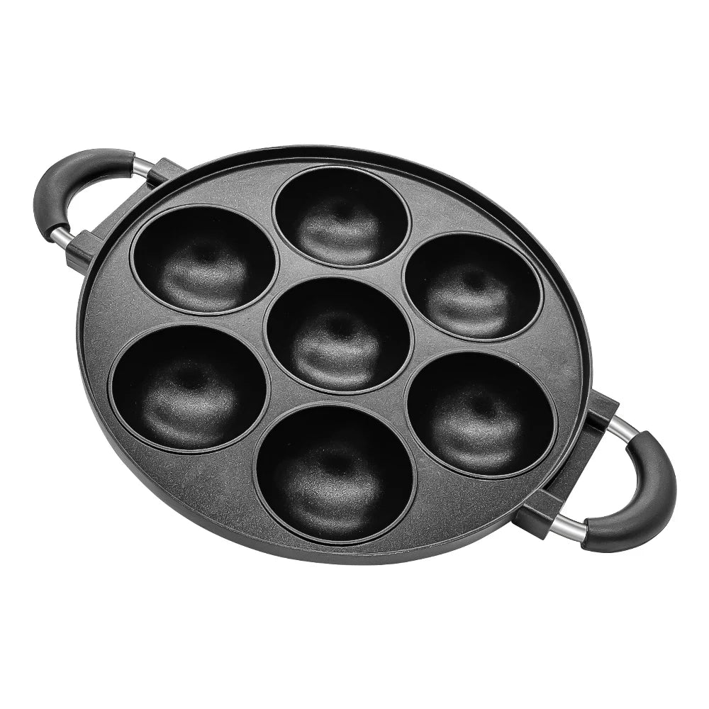 7 Hole Cooking Pan Non-Stick Pot Breakfast Egg Cooker Cake Mold  Cookware