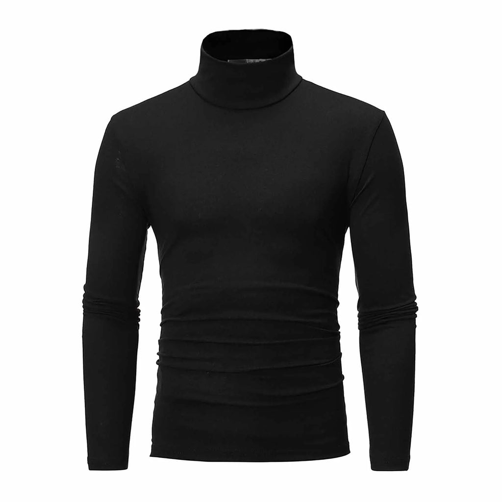 Basic Turtleneck High Collar Pullover Male Autumn Spring