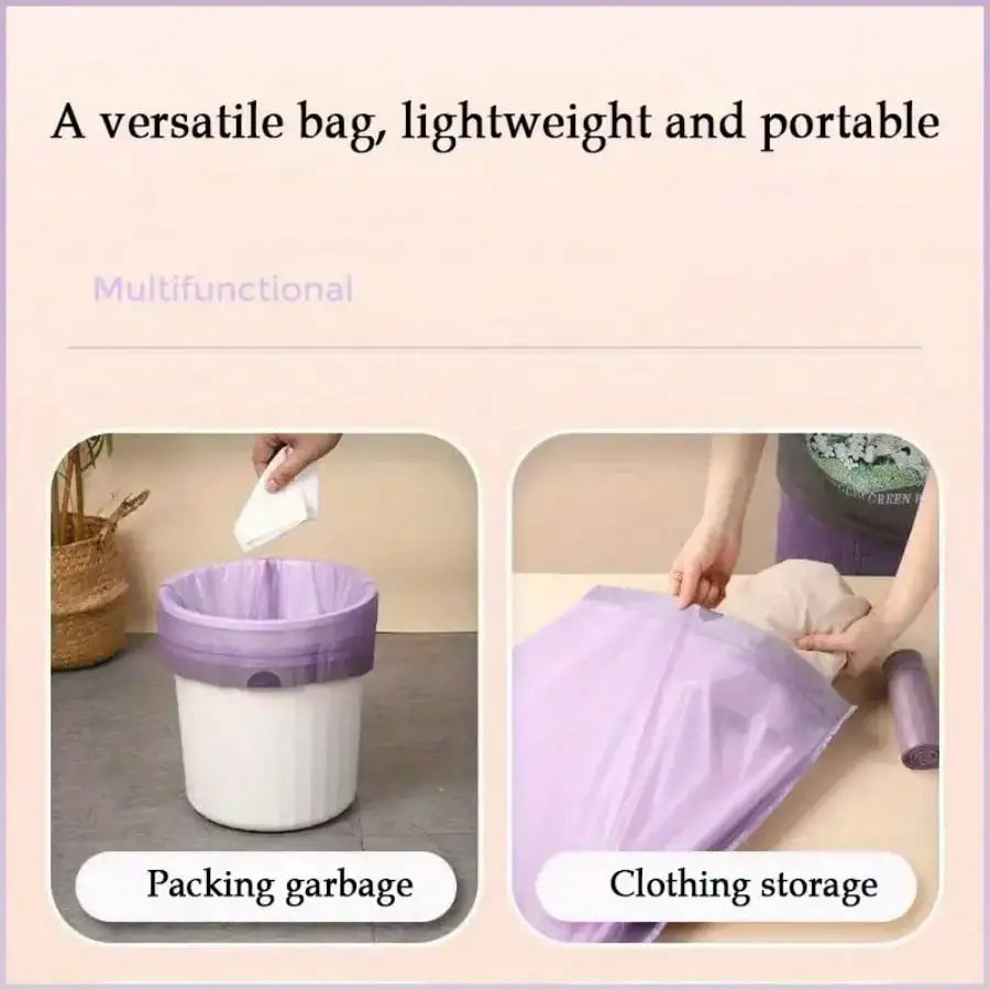 100pcs Household Portable Trash Drawstring Bags,