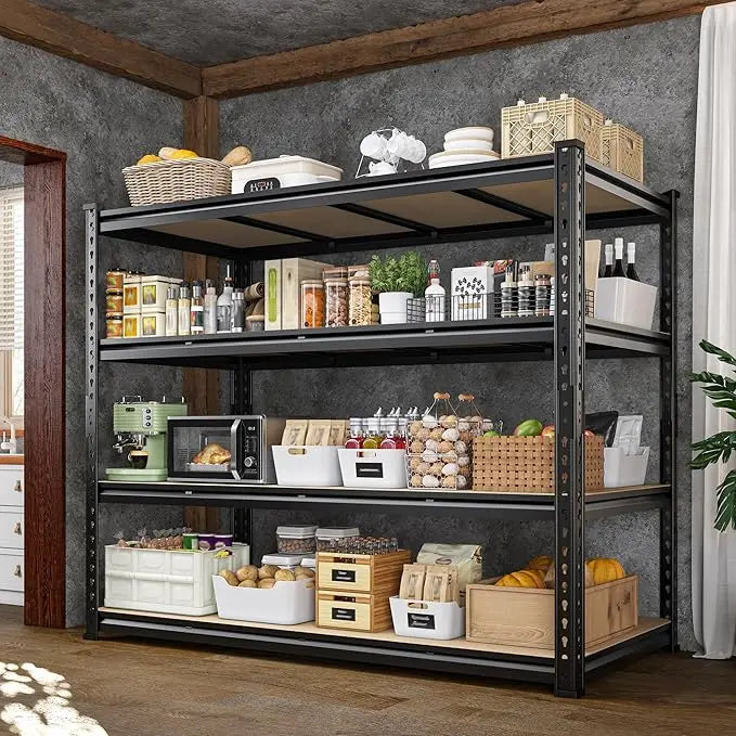 55" W Storage Shelves, 2040LBS Garage Shelving Heavy Duty, 4-Tier Storage Shelving, Adjustable Metal Shelving Unit