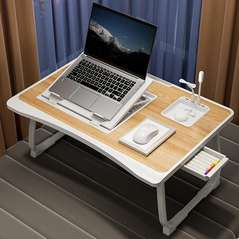 Foldable laptop desk, desktop lifting laptop rack, reading laptop desk, home breakfast tray office desk,