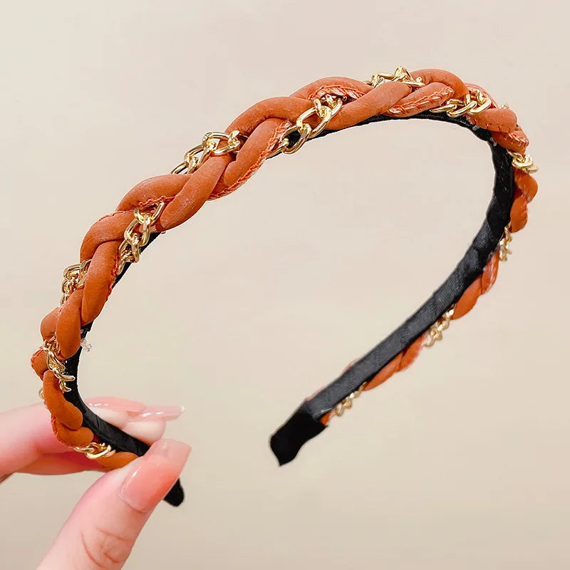 New Women Twined Exquisite Hairbands Lady Temperament Thin Edge Hair